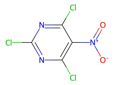 2,4,6-Trichloro-5-nitropyrimidine structure