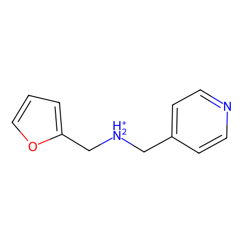 Furan-2-ylmethyl(pyridin-4-ylmethyl)azanium structure