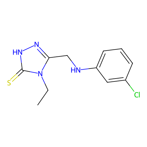 5-[(3-chloroanilino)methyl]-4-ethyl-4H-1,2,4-triazole-3-thiol structure