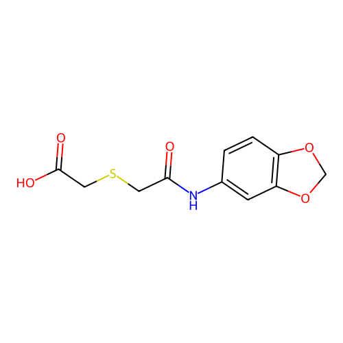 2-[2-(1,3-Benzodioxol-5-ylamino)-2-oxoethyl]sulfanylacetic acid structure