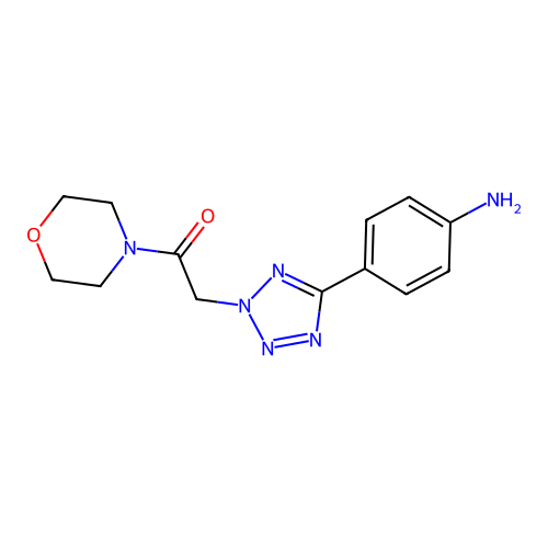 2-[5-(4-Amino-phenyl)-tetrazol-2-yl]-1-morpholin-4-yl-ethanone structure