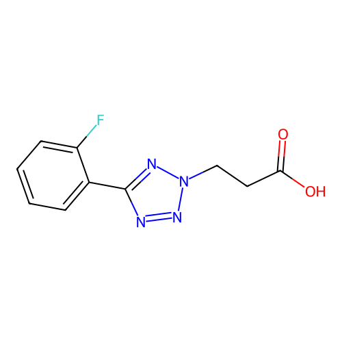 3-[5-(2-Fluorophenyl)tetrazol-2-yl]propanoic acid structure