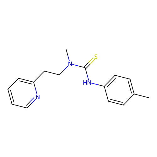 1-Methyl-3-(4-methylphenyl)-1-[2-(pyridin-2-yl)ethyl]thiourea structure