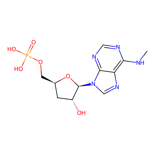 N(6)-Methyl-3'-deoxy-5'-adenylic acid structure
