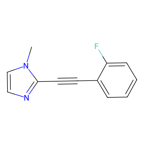 2-(2-Fluoro-phenylethynyl)-1-methyl-1H-imidazole structure