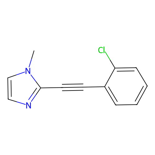 2-[2-(2-Chlorophenyl)ethynyl]-1-methylimidazole structure
