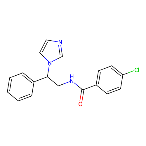 Benzamide, 4-chloro-N-[2-(1H-imidazol-1-yl)-2-phenylethyl]- structure