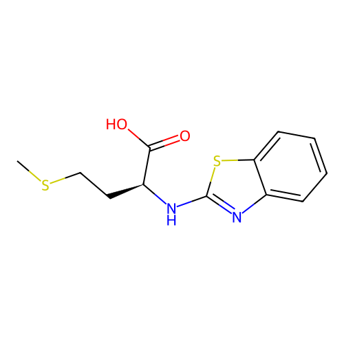 (2S)-2-(1,3-benzothiazol-2-ylamino)-4-methylsulfanylbutanoic acid structure