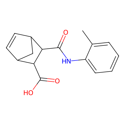 3-[(2-Methylphenyl)carbamoyl]bicyclo[2.2.1]hept-5-ene-2-carboxylic acid structure