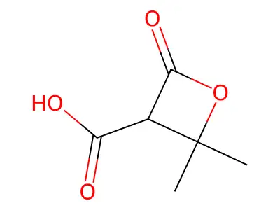 2,2-Dimethyl-4-oxooxetane-3-carboxylic acid structure