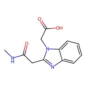 (2-Methylcarbamoylmethyl-benzoimidazol-1-yl)-acetic acid structure