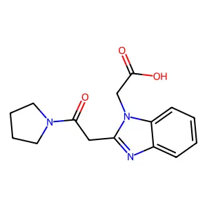 [2-(2-Oxo-2-pyrrolidin-1-yl-ethyl)-benzoimidazol-1-yl]-acetic acid structure