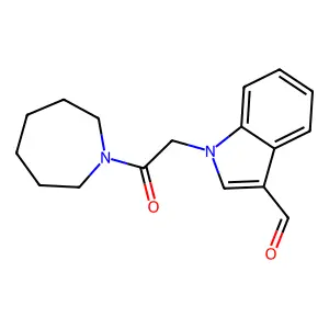 1-[2-(Hexahydro-1H-azepin-1-yl)-2-oxoethyl]-1H-indole-3-carboxaldehyde structure