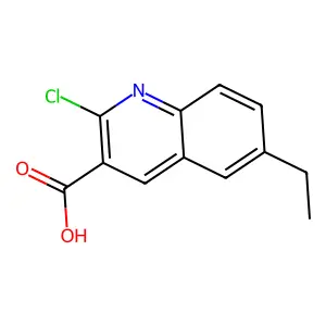 2-Chloro-6-ethyl-3-quinolinecarboxylic acid structure