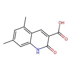2-Hydroxy-5,7-dimethylquinoline-3-carboxylic acid structure