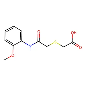 2-({[(2-Methoxyphenyl)carbamoyl]methyl}sulfanyl)acetic acid structure