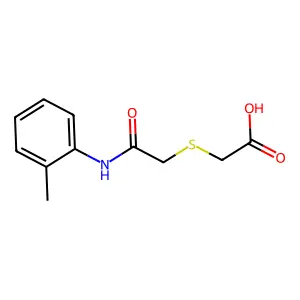 2-({[(2-Methylphenyl)carbamoyl]methyl}sulfanyl)acetic acid structure