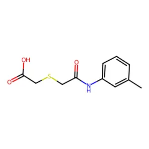 2-((((3-Methylphenyl)carbamoyl)methyl)sulfanyl)acetic acid structure