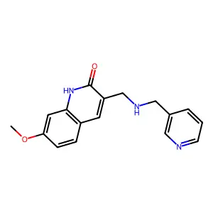 7-Methoxy-3-{[(pyridin-3-ylmethyl)-amino]-methyl}-1H-quinolin-2-one structure