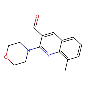 8-Methyl-2-(4-morpholinyl)-3-quinolinecarbaldehyde structure