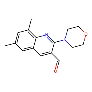 6,8-Dimethyl-2-(morpholin-4-yl)quinoline-3-carbaldehyde structure
