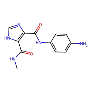 1H-Imidazole-4,5-dicarboxylic acid 4-[(4-amino-phenyl)-amide] 5-methylamide structure
