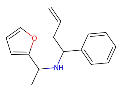 (1S)-N-[(1S)-1-(furan-2-yl)ethyl]-1-phenylbut-3-en-1-amine structure