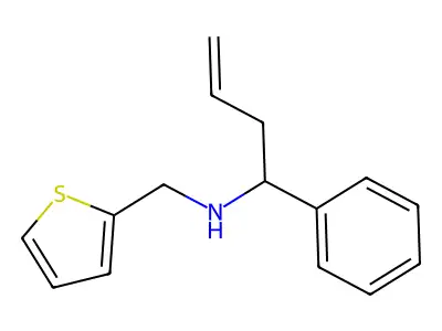 (1S)-1-phenyl-N-(thiophen-2-ylmethyl)but-3-en-1-amine structure