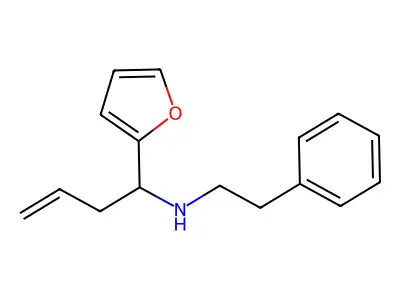 (1S)-1-(furan-2-yl)-N-(2-phenylethyl)but-3-en-1-amine structure