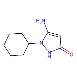 5-Amino-1-cyclohexyl-1H-pyrazol-3-ol structure