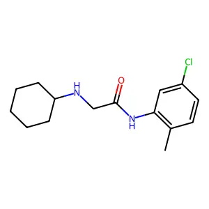 N-(5-chloro-2-methylphenyl)-2-(cyclohexylamino)acetamide structure