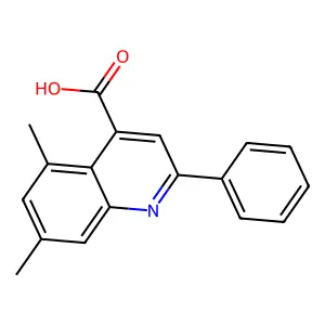 5,7-Dimethyl-2-phenylquinoline-4-carboxylic acid structure