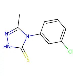 4-(3-chlorophenyl)-3-methyl-1H-1,2,4-triazole-5-thione structure
