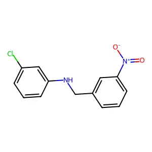 3-chloro-N-[(3-nitrophenyl)methyl]aniline structure