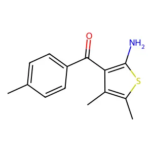 4,5-Dimethyl-3-(4-methylbenzoyl)thiophen-2-amine structure