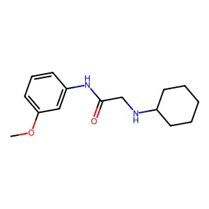 2-(cyclohexylamino)-N-(3-methoxyphenyl)acetamide structure