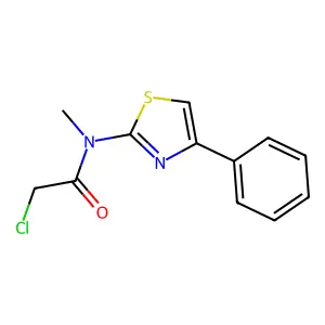 2-chloro-N-methyl-N-(4-phenylthiazol-2-yl)acetamide structure
