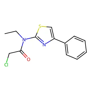 2-chloro-N-ethyl-N-(4-phenyl-1,3-thiazol-2-yl)acetamide structure