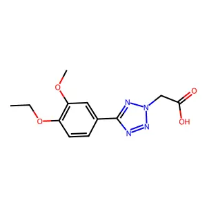 5-(4-Ethoxy-3-methoxyphenyl)-2H-tetrazole-2-acetic acid structure