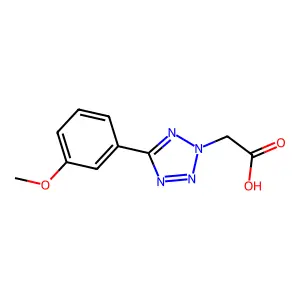 [5-(3-Methoxy-phenyl)-tetrazol-2-yl]-acetic acid structure