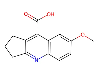 7-methoxy-1H,2H,3H-cyclopenta(b)quinoline-9-carboxylic acid structure
