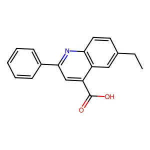 6-Ethyl-2-phenylquinoline-4-carboxylic acid structure