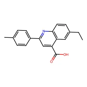 6-Ethyl-2-(4-methylphenyl)quinoline-4-carboxylic acid structure