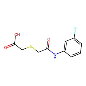 2-[[2-[(3-Fluorophenyl)amino]-2-oxoethyl]thio]acetic acid structure
