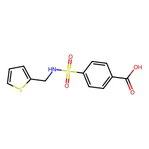 4-[(Thiophen-2-ylmethyl)sulfamoyl]benzoic acid structure