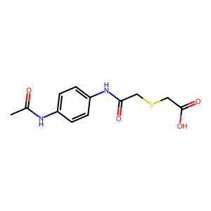 2-({[(4-Acetamidophenyl)carbamoyl]methyl}sulfanyl)acetic acid structure