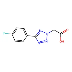 [5-(4-Fluoro-phenyl)-tetrazol-2-yl]-acetic acid structure