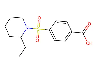 4-((2-Ethylpiperidin-1-yl)sulfonyl)benzoic acid structure