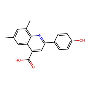 4-Quinolinecarboxylic acid, 2-(4-hydroxyphenyl)-6,8-dimethyl- structure