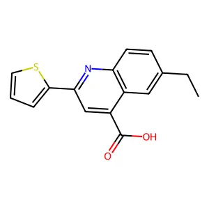 6-Ethyl-2-thien-2-ylquinoline-4-carboxylic acid structure
